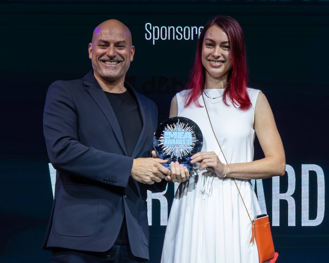 TPiMEA Awards 2025 — Valerie Gard receiving award on stage